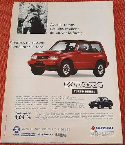 Publicidad De Francia Suzuki Vitara 3 Puertas Turbo Diesel 