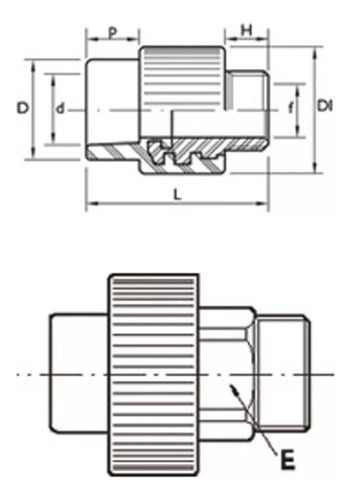 Tubo Macho Acqua System 40 Mm X 1 1/4