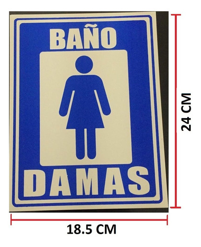 20 Letrero Señalamiento Baño Damas Y Baño Caballero Envio