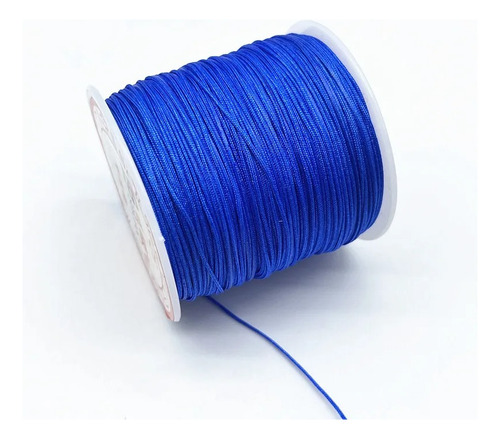 Rollo Hilo Chino 0.8mm Insumo De Bisutería Todo Los Colores Azul Rey