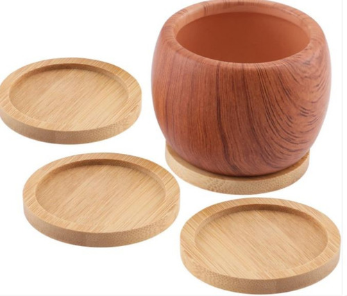 Posa Vasos De Madera, Practicas, Con Un Toque Minimalista 5p