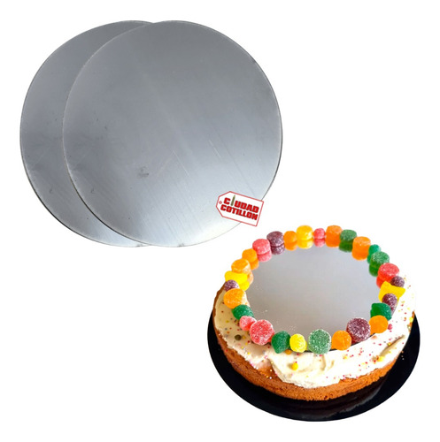 Espejos Para Tortas - Selfie Cake 17cm Diametro X2 - Cc