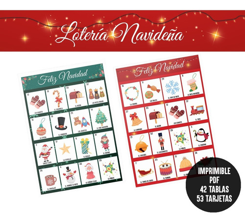 Lotería Navideña Imprimible