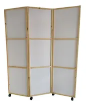 Comprar Biombo Plegable Separador De Ambientes 3 Hojas Con Ruedas