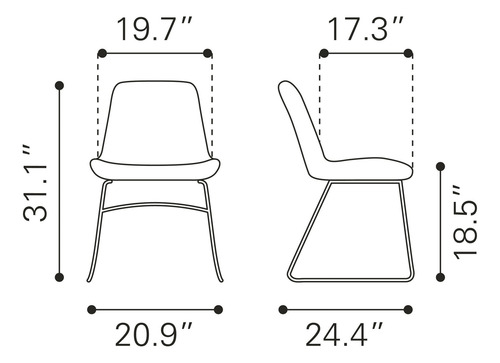 Silla De Comedor Tammy Cafe Këssa Muebles