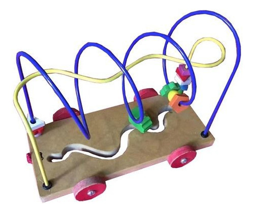 Juego Laberinto De Madera Tren Con Llantitas Diako (Usado)