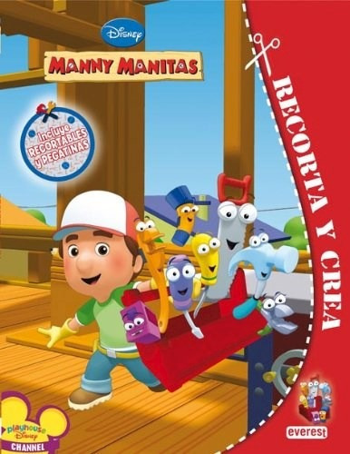 Manny Manitas  Recorta Y Pega Con Pegatinas, De Disney. Editorial Everest, Tapa Blanda En Español