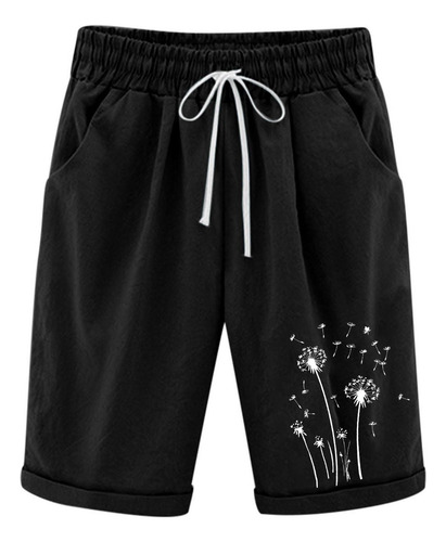 Mn Pantalones Cortos De Lino De Algodón De Talla Grande Con