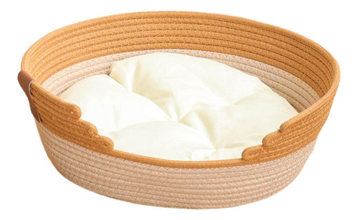 Cesta Tejida Para Cama De Gato Con Cojín, Accesorios Para S