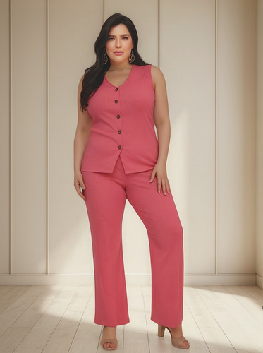Pantalon Mujer Color Rosa 970-78