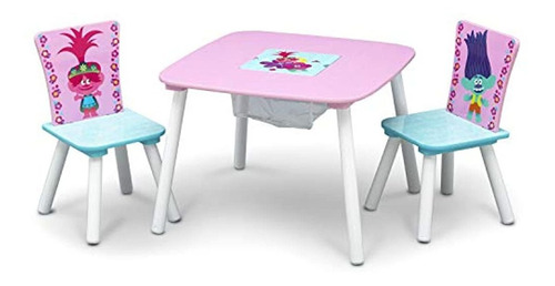 Delta Kids Juego De Mesa Y Silla Para Niños Con Almacenamien