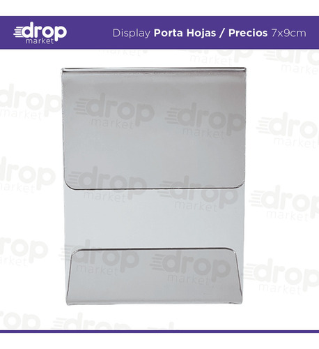Imagen 4 de 10 de Porta Precios Nombre Acrílico Menú Mesa Escritorio 7x9 X50u