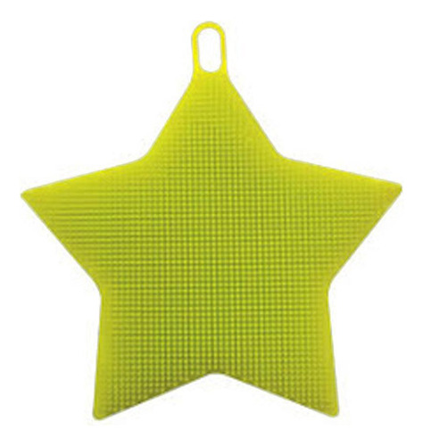 Esponja De Silicone Dupla Face 11cm Formato Estrela Verde