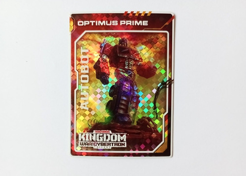 Optimus Prime Carta Holo Kingdom War Cybertron Transformers 