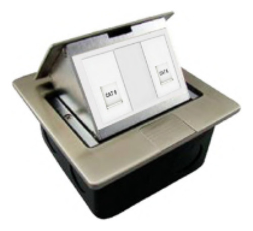 Caja De Piso Con Tapa - Bronce/metal - Multi-modular
