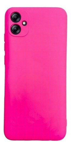 Capa emborrachada Genérica Galaxy Silicone Aveludado Anti-impacto, Anti-Choque rosa pink para Samsung A04e de 1 unidade