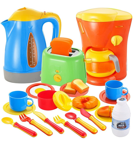 Joyin - Juego De Utensilios De Cocina Para Niños Con Cafeter