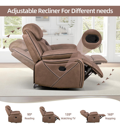 Ebello Silla Reclinable Manual Sillón Reclinable Individual