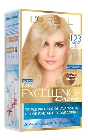 L'oréal Paris Excellence ·tinte 123 Rubio Extra Claro Dorado