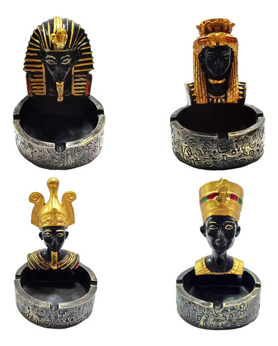 Cenicero Egicipcio Decoracion Nefertiti Ramses Tutankamon