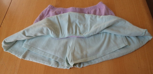 Falda Con Short Integrado Lila Y Verde Talla 7-8 Niña Fn2 (Usado)