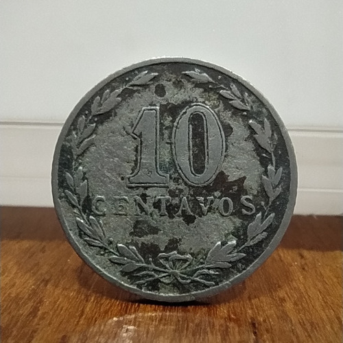 Antigua Moneda Argentina 10 Centavos Níquel 1911 Cj# 100