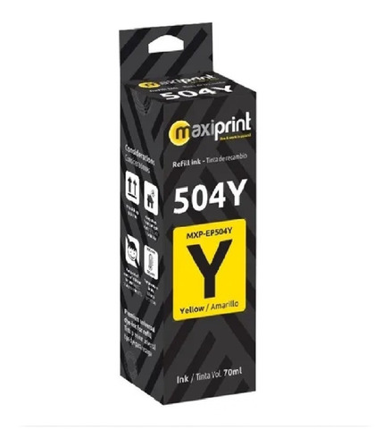 Tinta Epson Serie 504 Amarillo Maxiprint Ecotank L4150 L4160