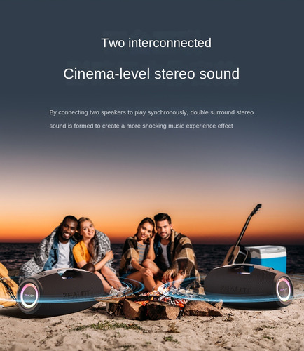 Para Zealot S78 Altavoz Bluetooth Subwoofer Portátil