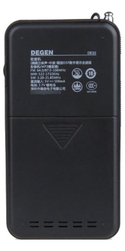 Radio Degen De22 3 In 1 am Fm Onda Corta Sd Mp3 Recargab §