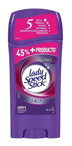 Desodorante Para Mujer Lady Speed Stick Pro5 24/7