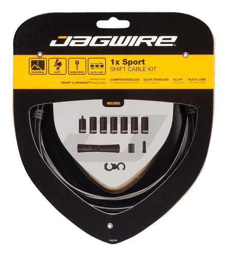 Kit Funda Y Guaya De Cambios Jagwire Sport 1x Negro