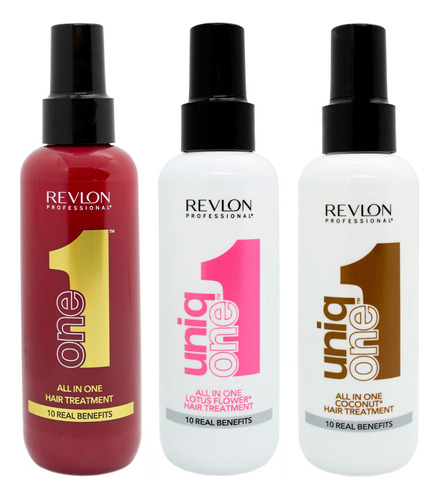 Kit X3 Revlon All In Uniq One Tratamiento Pelo Brillo Set