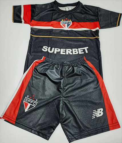 Kit Conjunto Infantil Camisa Shorts Futebol Jogo Time Treino