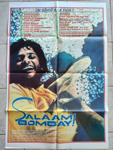 Antiguo Afiche Cine - Adiós Bombay !  *