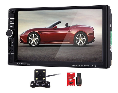 Auto Estereo Pantalla 2 Din 7' Usb Bt + Cam Rev + Sorpresa!