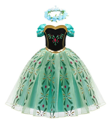 Vestido De Disfraz De Princesa Anna Para Niñas