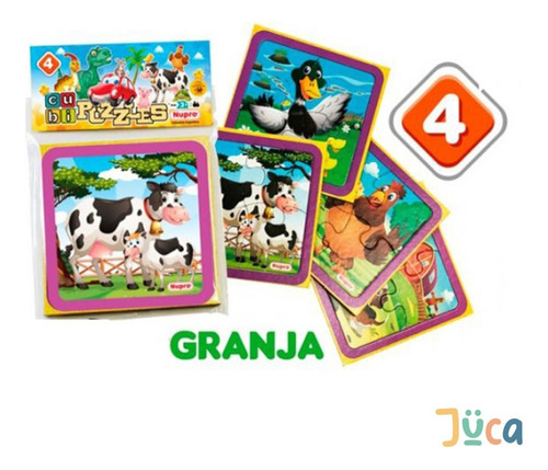 4 Rompecabezas La Granja X4 Pz Nupro Distribuidora Lv