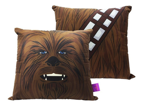 Almofada Fibra Veludo 40x40cm Star Wars Chewbacca  Zona Criativa 10064157