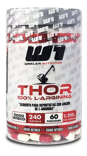 L-arginina Aminoácidos Thor 240 Cáps. Winkler Nutrition Sabor Cápsulas