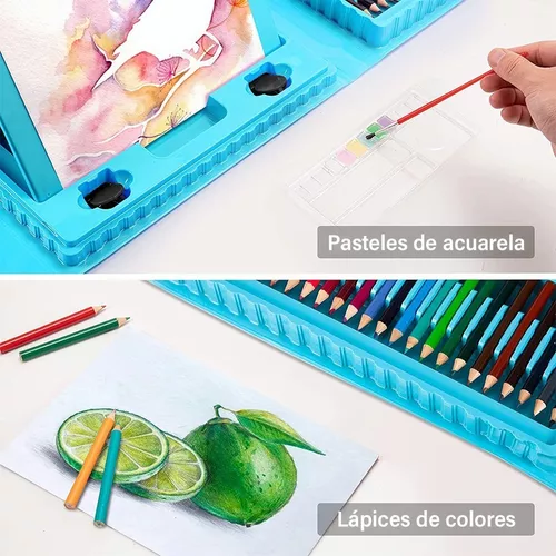 TYC Set de Arte Profesional, 168 Pcs Kit de Dibujo Colores Profesionales,  Suministros de Arte Escolar para Ideal Regalo para Niños, Estudiantes