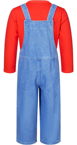 Disfraz De Fontanero Mavoka Para Niños Camisa Mono Guante Ni