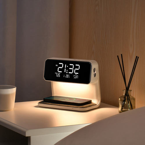 Despertador Con Carga Inalámbrica Y Luces Regulables Digti