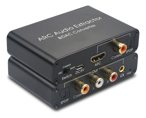 Adaptador De Audio Y Convertidor De Salida Rca 3.5 Mm Jack D