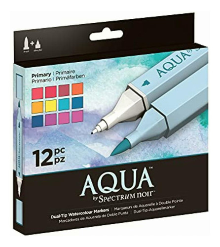 Aqua Markers By Spectrum Noir Specn-aq12-pri Watercolor