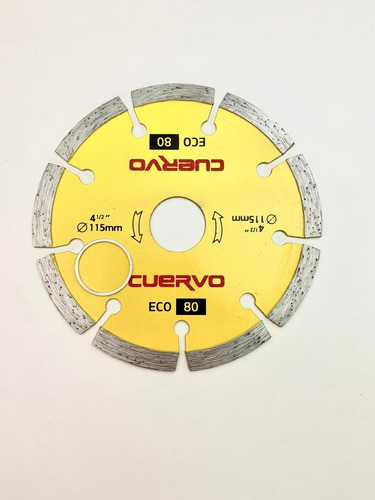 Disco Cuervo Diamantado Segmentado 115 Mm 