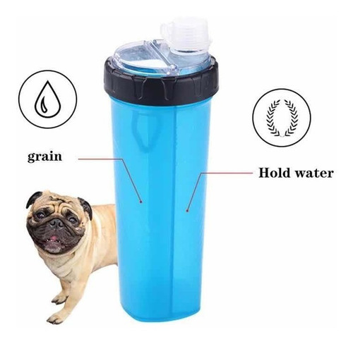Botella Alimentador Duo Mascotas Snack Agua Y Comida 2 En 1