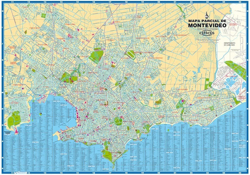 Mapa De Montevideo Urbano Y Rural (2 Caras)