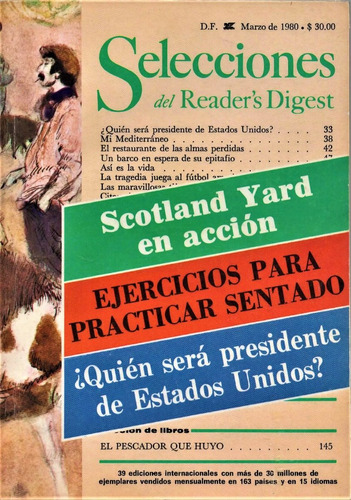 Selecciones Marzo 1980 - Scotland Yard - Ejercicios Sentado