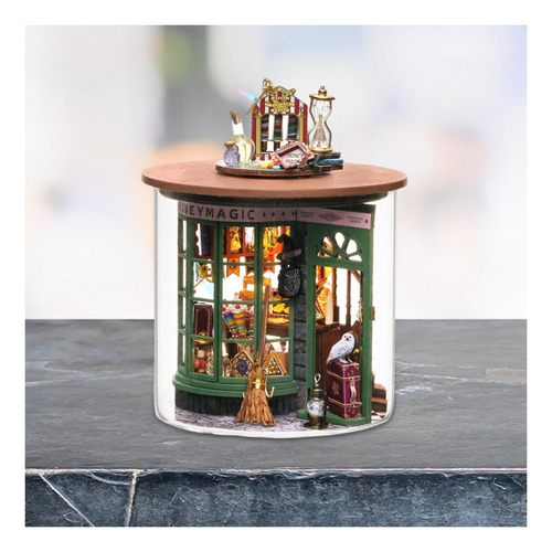 De Casa De Muñecas En Miniatura De Madera Diy, Botella De