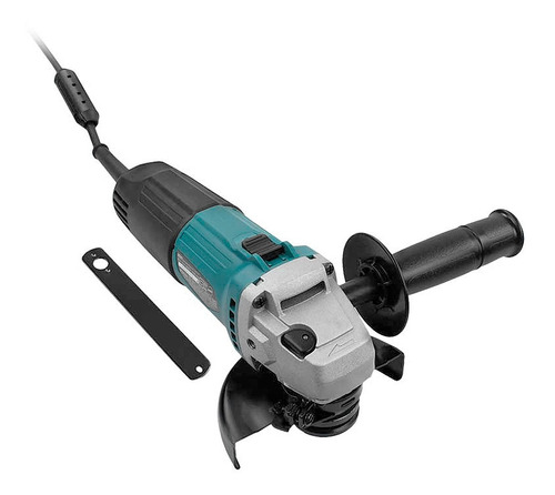 Miniesmeriladora angular Makita MT M0901 color turquesa 600 W 127 V + accesorio